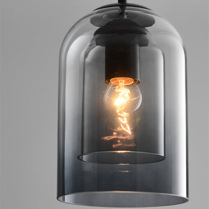 Mica Mid Century Pendant Lamp Double Glass