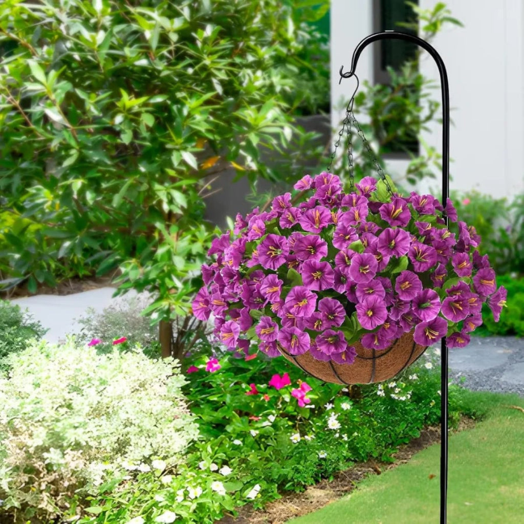 Silk Flowers Hanging Basket Indoor Outdoor