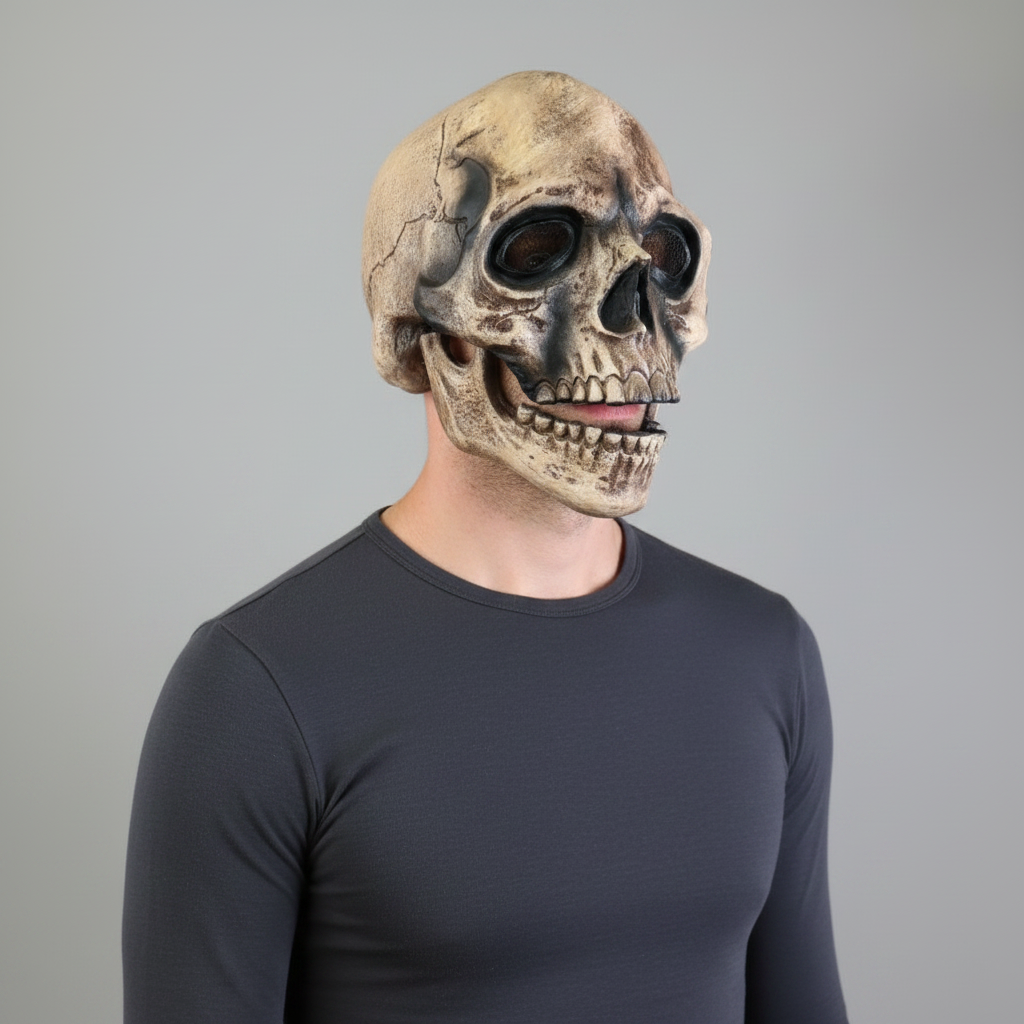 Halloween Costume Mask Skull Moving Jaw