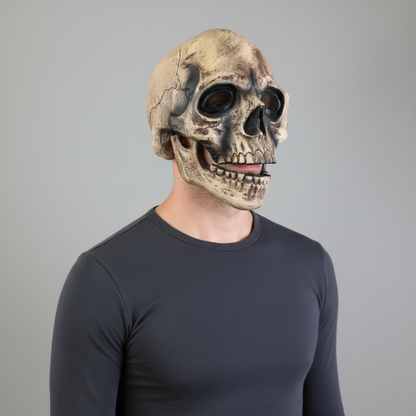 Halloween Costume Mask Skull Moving Jaw