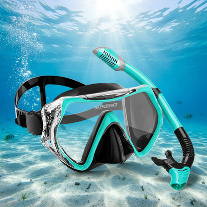 Snorkel Mask Set Adjustable Strap Design Dry