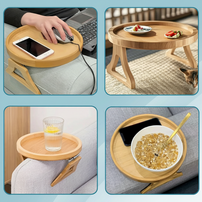 Sofa Side Table Armrest Tray Adjustable