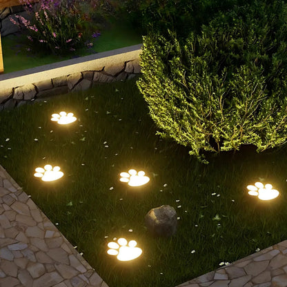 Solar Lights Paw Print Outdoor Waterproof