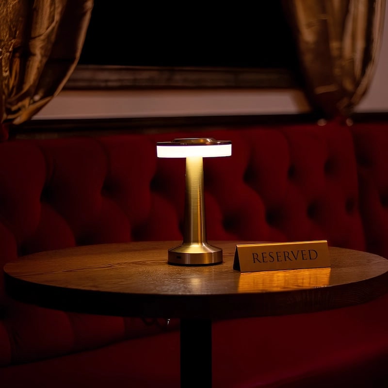 Table Lamp Cordless Metal Rechargeable