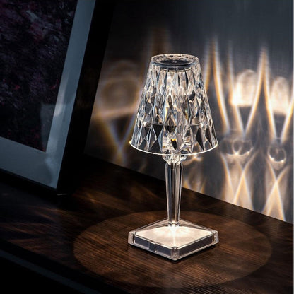 Table Lamp Crystal Rechargeable Touch