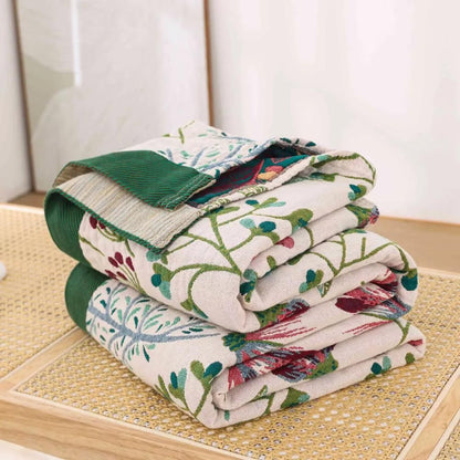 Throw Blanket Cotton Fluffy Decorative