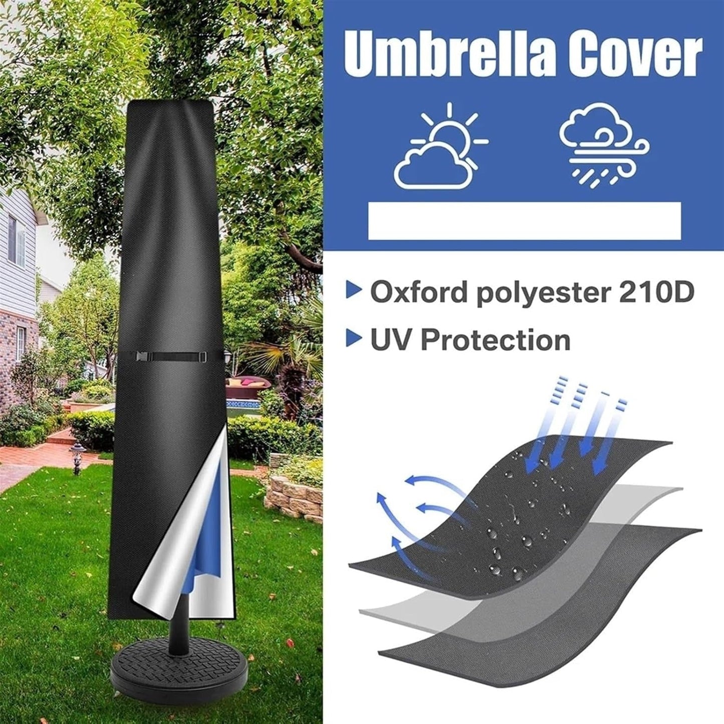 Umbrella Cover Garden Accessory Weather