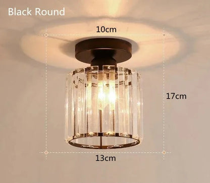 Crystal Ceiling Light Elegant Corridor &
