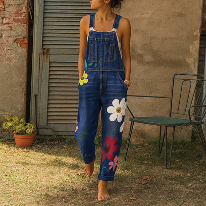Women's Floral Jumpsuit Casual Fashionable