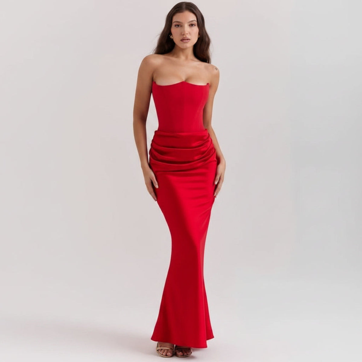 Women's Formal Corset Dress Sleek Evening