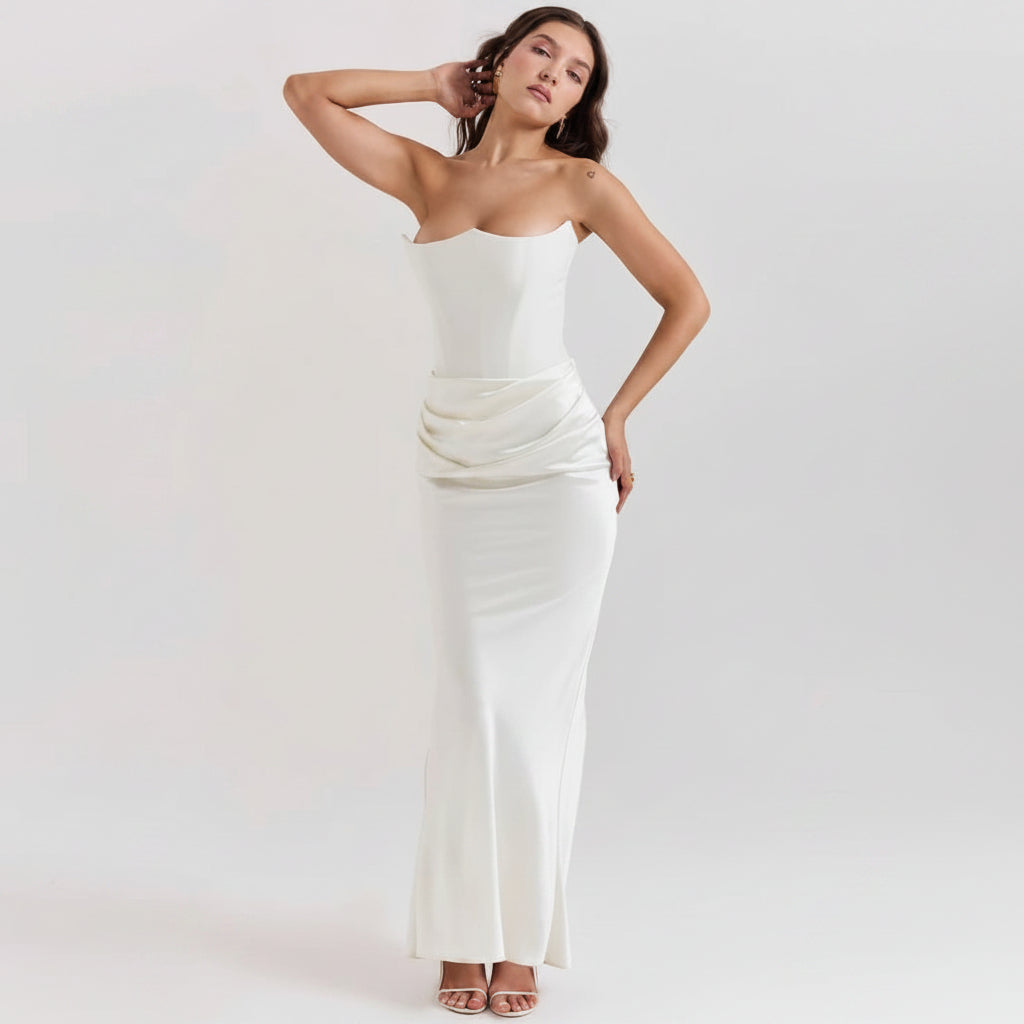 Womens Formal Dress Corset Evening Gown
