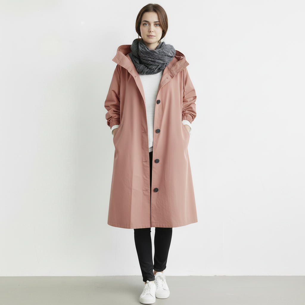 Women's Trench Coat Waterproof Winter Coat