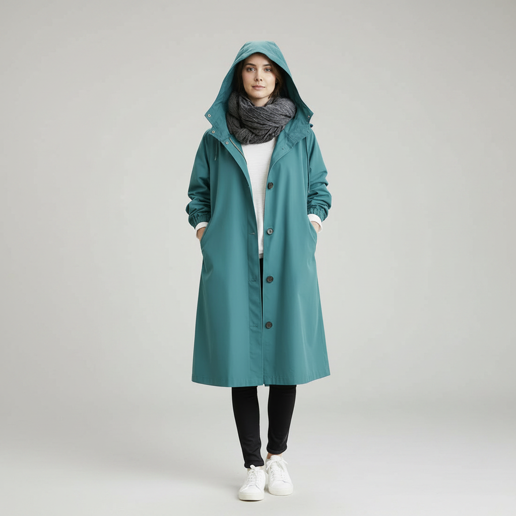 Women's Trench Coat Waterproof Winter Coat