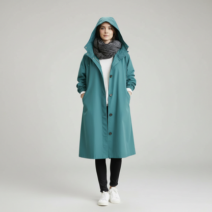 Women's Trench Coat Waterproof Winter Coat