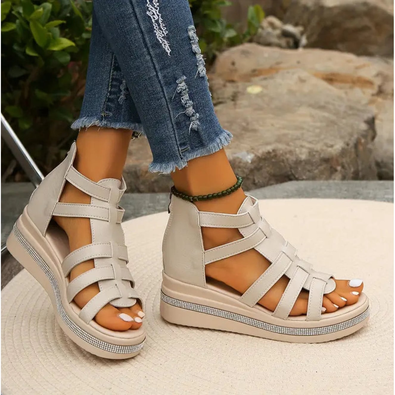 Women's Sandals Platform Wedge Open Toe