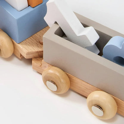 Wooden Train Set Fine Motor Skills Toy