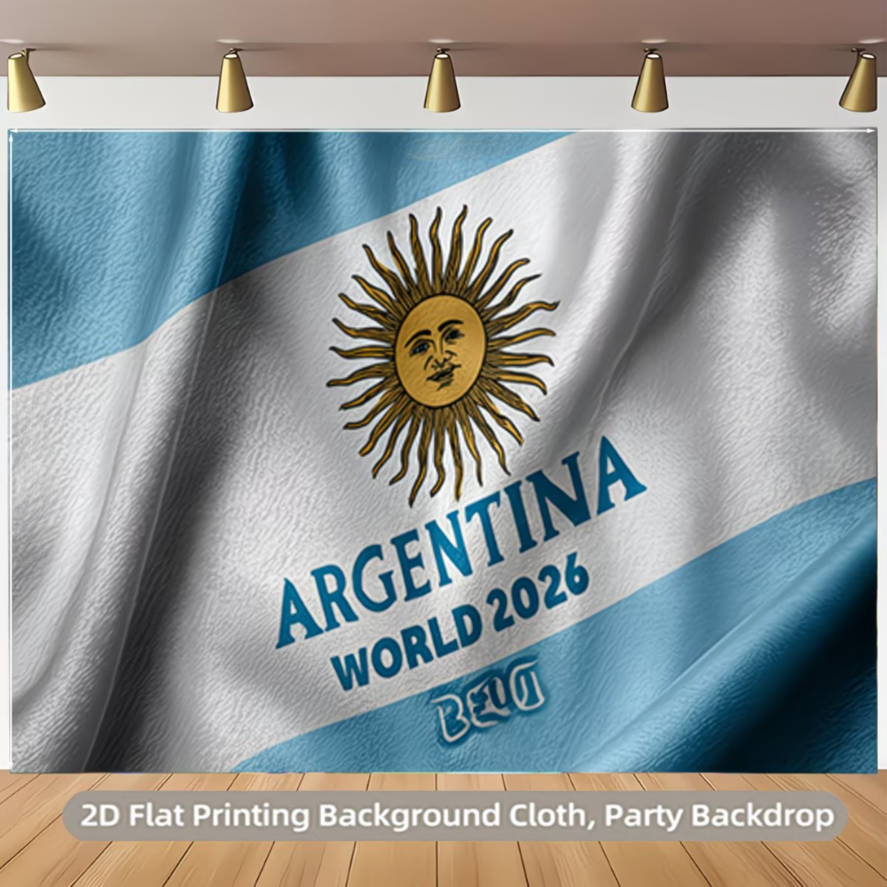 World Cup Argentina Flag Party Backdrop Wall