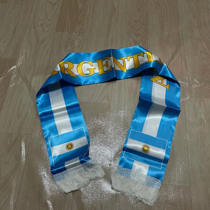World Cup Argentina Flag Soccer Scarf Double