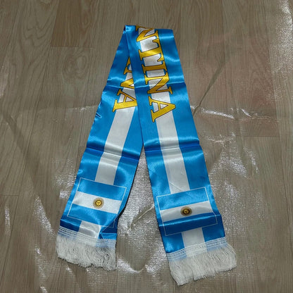 World Cup Argentina Flag Soccer Scarf Double