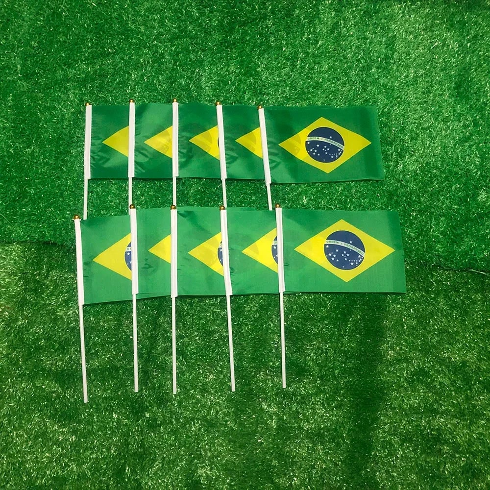 World Cup Brazil Flag Hand Waving Mini